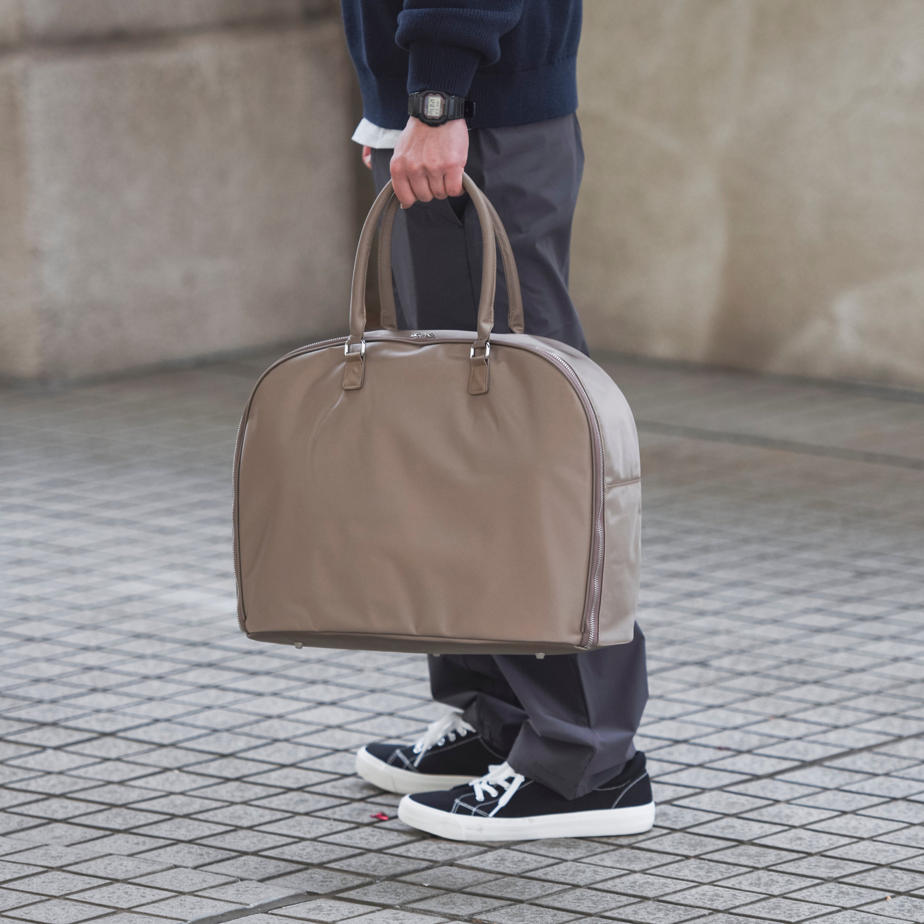 漁網ナイロンウィークエンドボストンバッグ｜軽くてたっぷり入る、2～3泊の旅バッグ